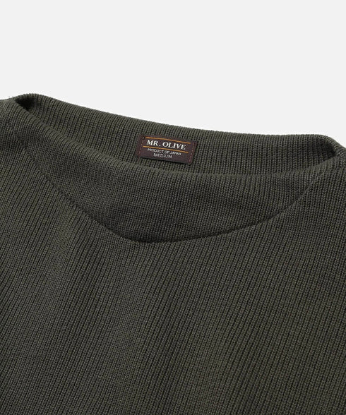 MR.OLIVE / DOUBLE FACE AZE / BOAT NECK SHIRT ダブルフェイス畦/ボートネックシャツ